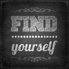 Find yourself - Chalkboard background N2