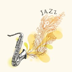 Jazz Saxophone Drawing N2