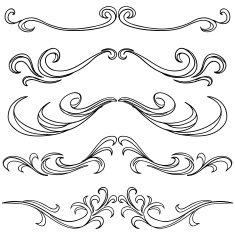 Decorative Scroll frame in black and white
