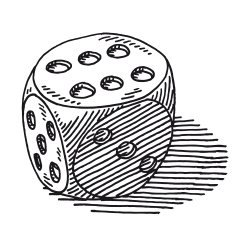 Dice Six Drawing