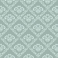 Seamless background - Ornate motif in blue