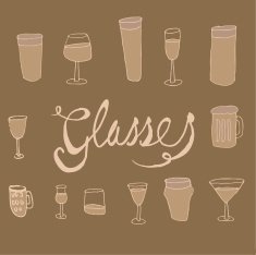 Hand drawn glasses N2