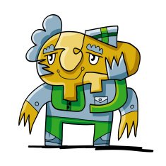 Funny Professor Doodle Character