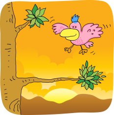 exotic bird doodle