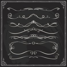 Hand-drawn line border set N63