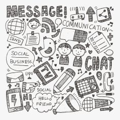 doodle communication background N87