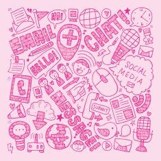 doodle communication background N88