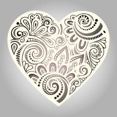 Vintage Card with Heart N9