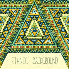Tribal ethnic background with geometric elements N3