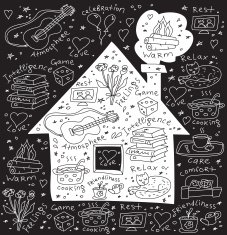 Home and family symbol icons