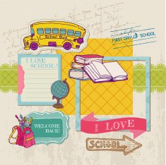 Scrapbook Design Elements - Back to School