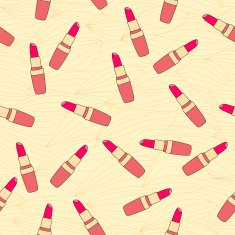Seamless pattern composed of lipstick