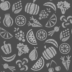 seamless background with fruits and vegetables N3
