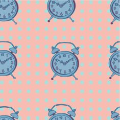 Alarm Clock Seamless Pattern