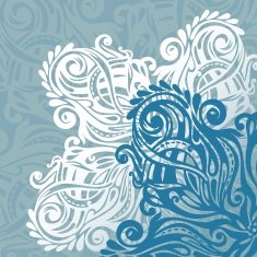 Ornate floral design element