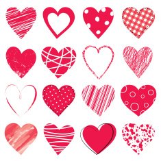 Valentine day doodle hearts N2