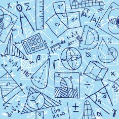 Mathematics seamless pattern N3