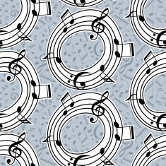 Vector musical pattern with notes N11