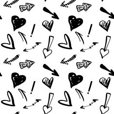 Seamless pattern with hearts and arrows N2