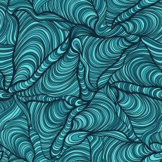 Seamless wave hand-drawn pattern N100