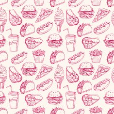 background with various fast food - 2