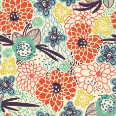 vector seamless floral texture