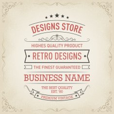 Hand Drawn for Vintage Label and Design Elements