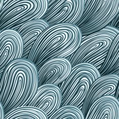 Seamless lined paisley pattern with gradient