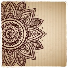 Beautiful Indian floral ornament N19