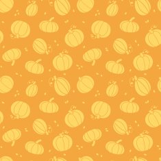 Thanksgiving golden pumpkins seamless pattern background
