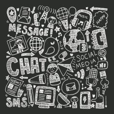 doodle communication background N89