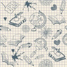 seamless pattern on notebook paper
