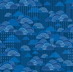 Rain Clouds Seamless Pattern Background