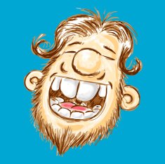 laughing people series bearded man