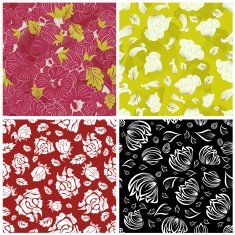 seamless floral backgrounds set N5