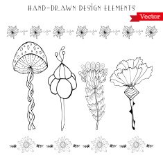 Hand drawn design elements N26