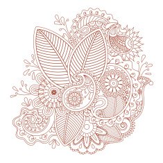 Hand-drawn abstract flowers