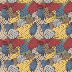 Seamless wave hand-drawn pattern waves background N27
