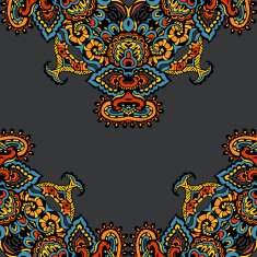 African ethnic abstract background vector colorful