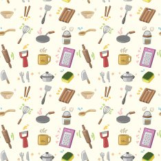 Seamless kitchen pattern N5