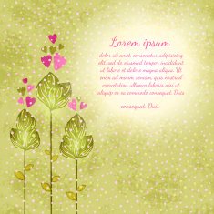 Flower background Floral vector card N25