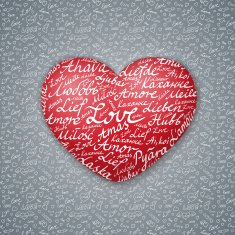 Lettering Heart Valentine Card