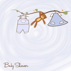 Baby shower card N254