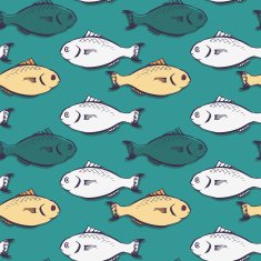 Seamless pattern from fishes N16