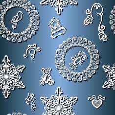 Seamless Winter Pattern (Vector) Christmas Decorations