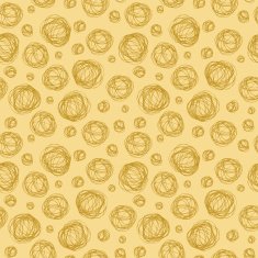 Yellow seamless summer doodle round texture
