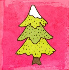 Christmas Tree on Grunge Background N4