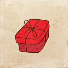 Gift on Grunge Background N2