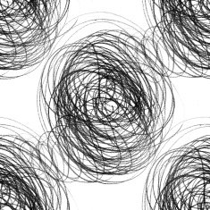 seamless abstract painted black circles bubbles isolated on whit