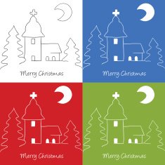 Christmas church doodle